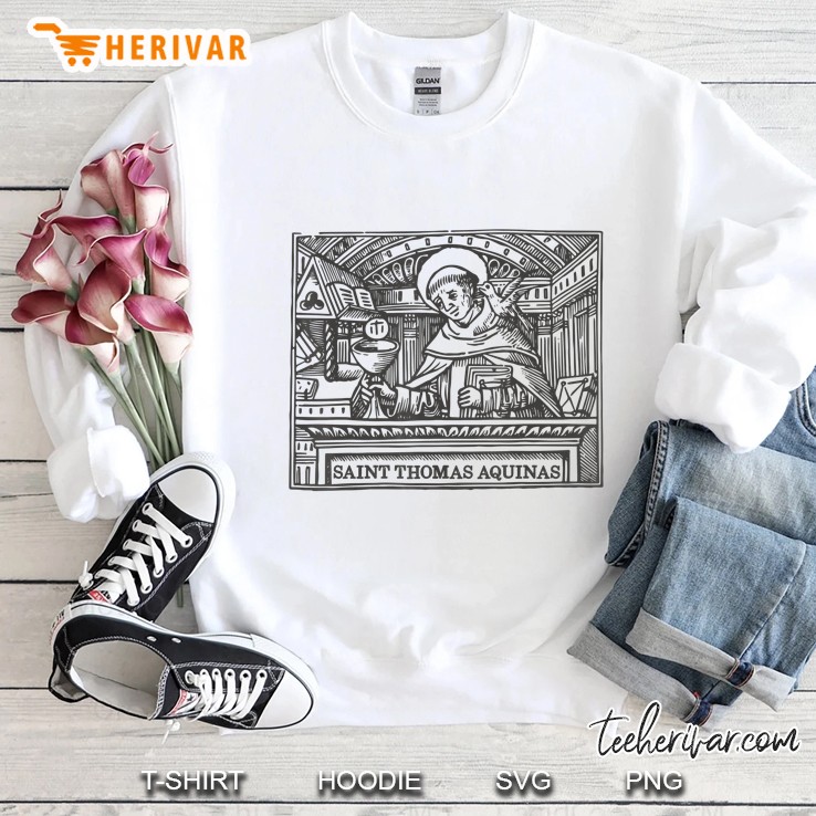 St Thomas Aquinas Patron Saint Students Catholic Saint Art Sweatshirt