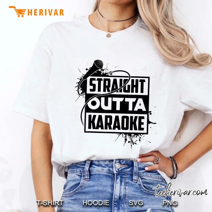 Straight Outta Karaoke Cute Singers Club Ladies Tee