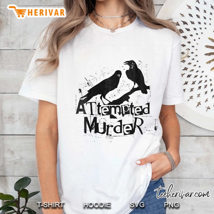 Womens Attempted Murder, Crows Collective Noun, Halloween Hoodie