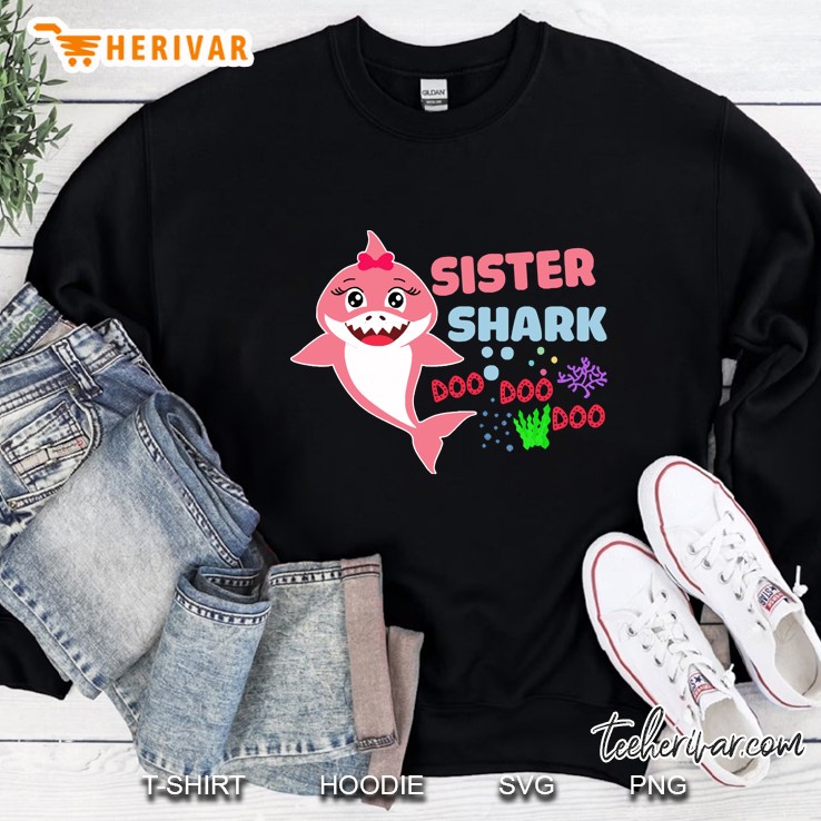 Sister Shark Doo Doo Doo Matching Family Pajamas Sweatshirt