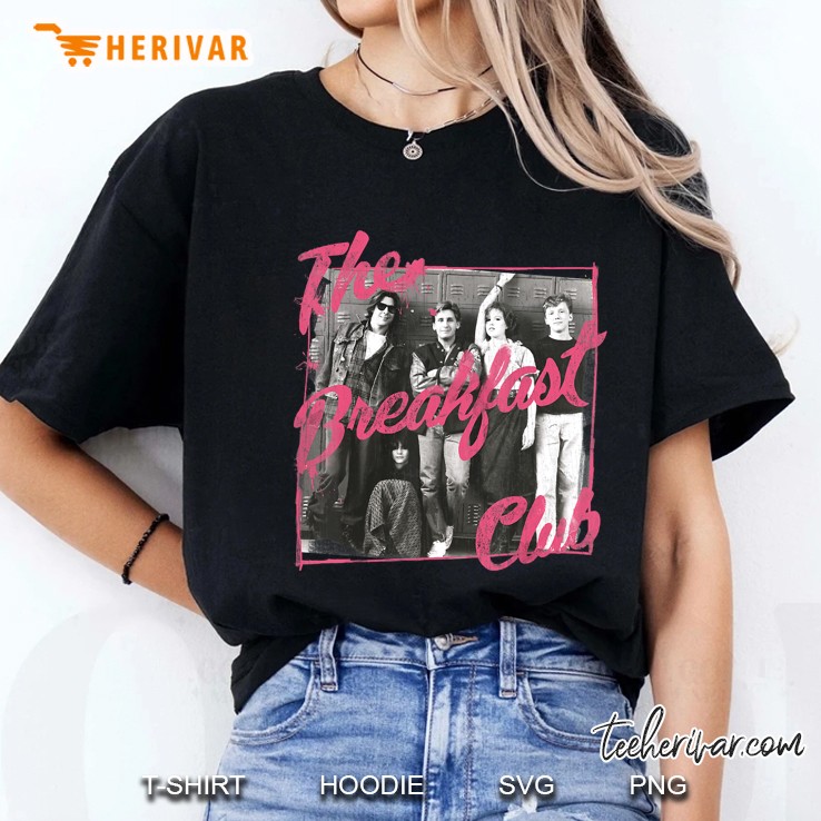 Breakfast Club Pink Text Group Photograph Graphic Ladies Tee
