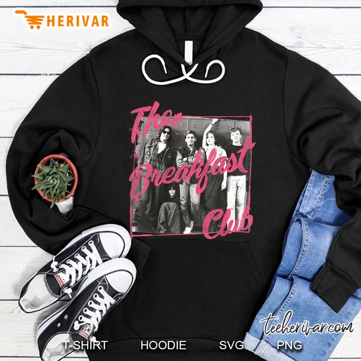 Breakfast Club Pink Text Group Photograph Graphic Hoodie