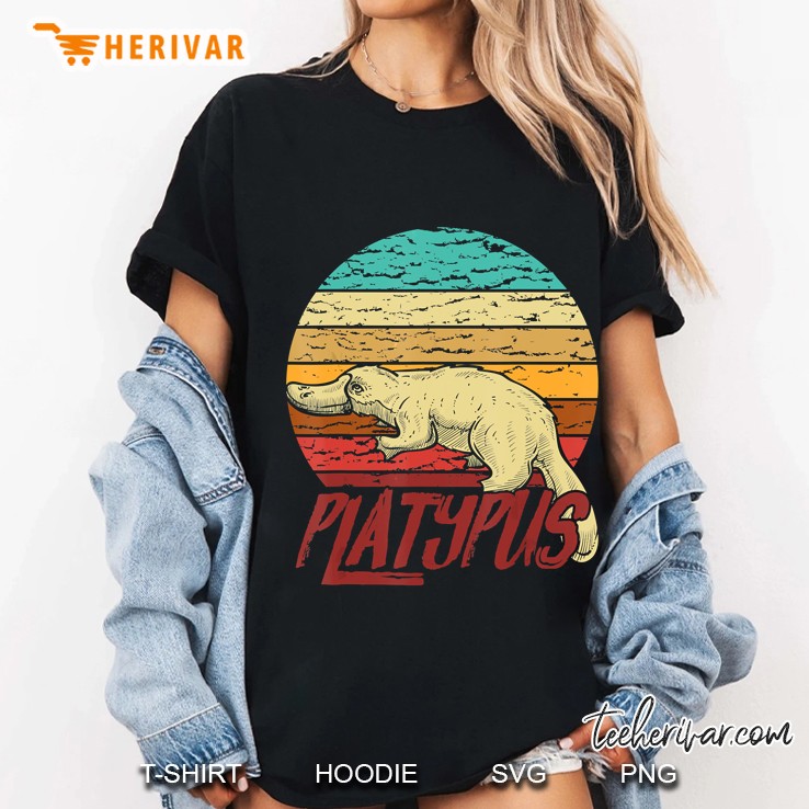 Duck Billed Men Boys Kids Australia Sunset Platypus Ladies Tee