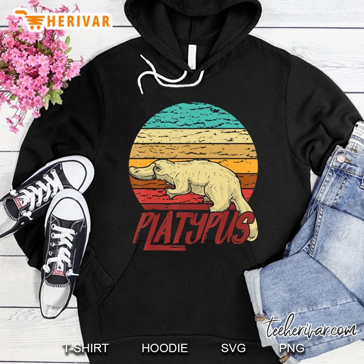 Duck Billed Men Boys Kids Australia Sunset Platypus Hoodie