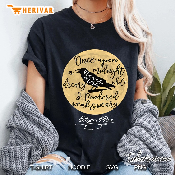Gothic Edgar Allan Poe Tshirt The Raven Literary Gifts Ladies Tee