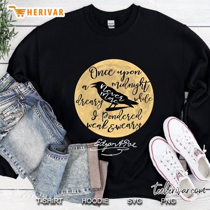 Gothic Edgar Allan Poe Tshirt The Raven Literary Gifts Sweatshirt