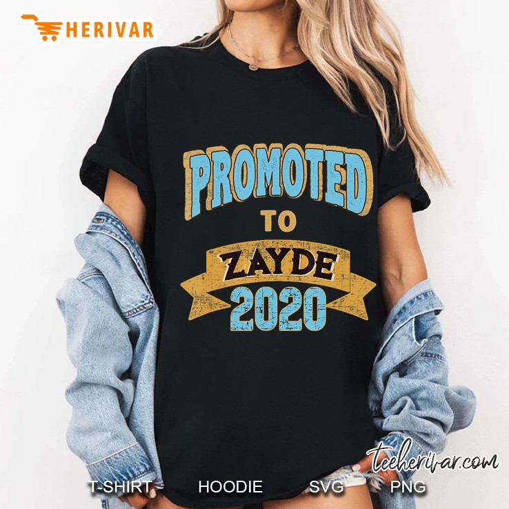 Mens Promoted To Zayde 2020 Jewish Grandfather Gift Zeyda Ladies Tee