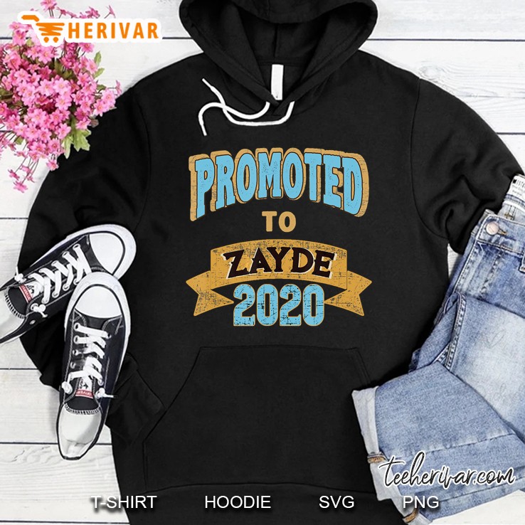 Mens Promoted To Zayde 2020 Jewish Grandfather Gift Zeyda Hoodie