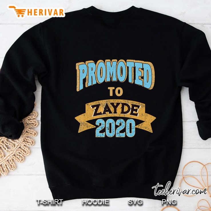Mens Promoted To Zayde 2020 Jewish Grandfather Gift Zeyda Sweatshirt