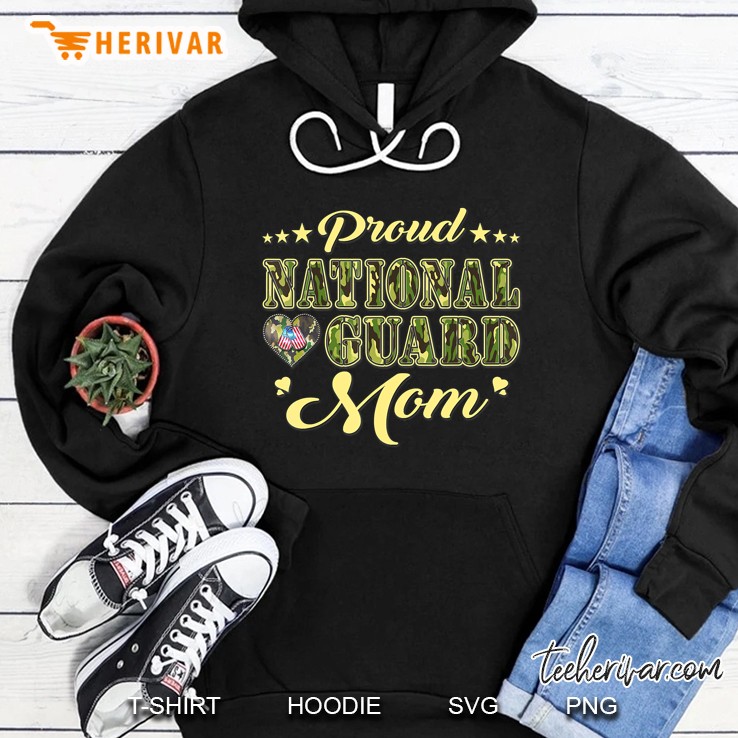 Proud National Guard Mom Dog Tags Heart Military Mother Mugs