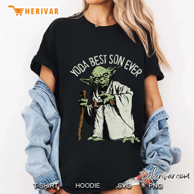 Star Wars Yoda The Best Son Ever Portrait Ladies Tee