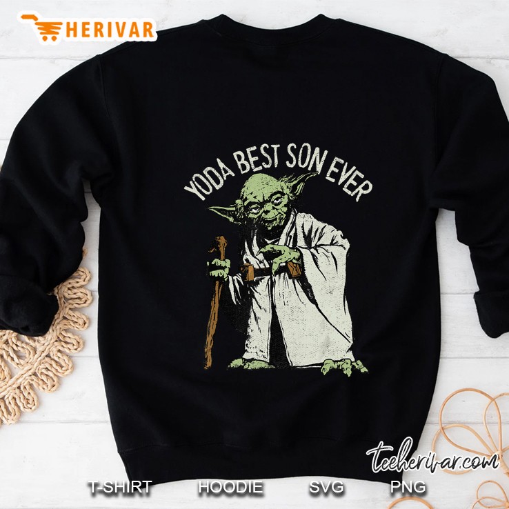 Star Wars Yoda The Best Son Ever Portrait Sweatshirt
