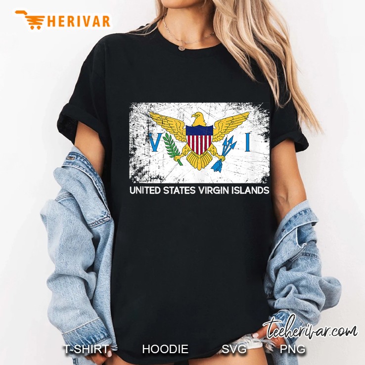 Usvi Flag Design Vintage Made In U.S. Virgin Islands Hoodie