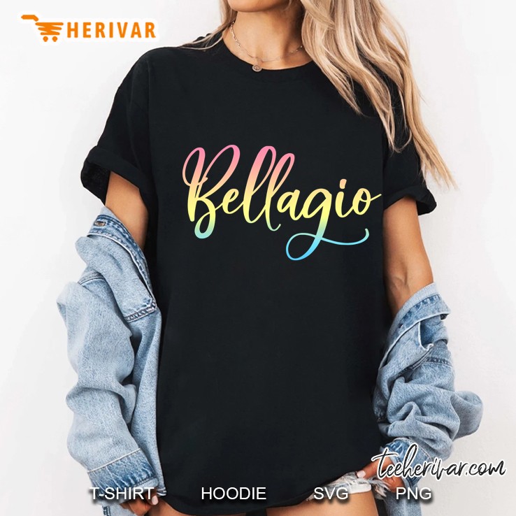 Bellagio Lake Como Rainbow Color Ladies Tee
