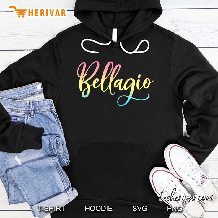 Bellagio Lake Como Rainbow Color Hoodie