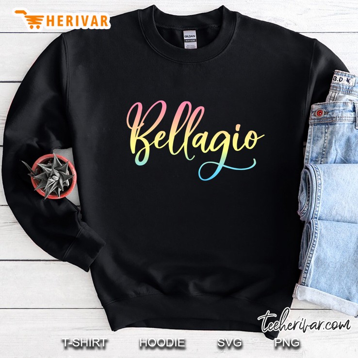 Bellagio Lake Como Rainbow Color Sweatshirt