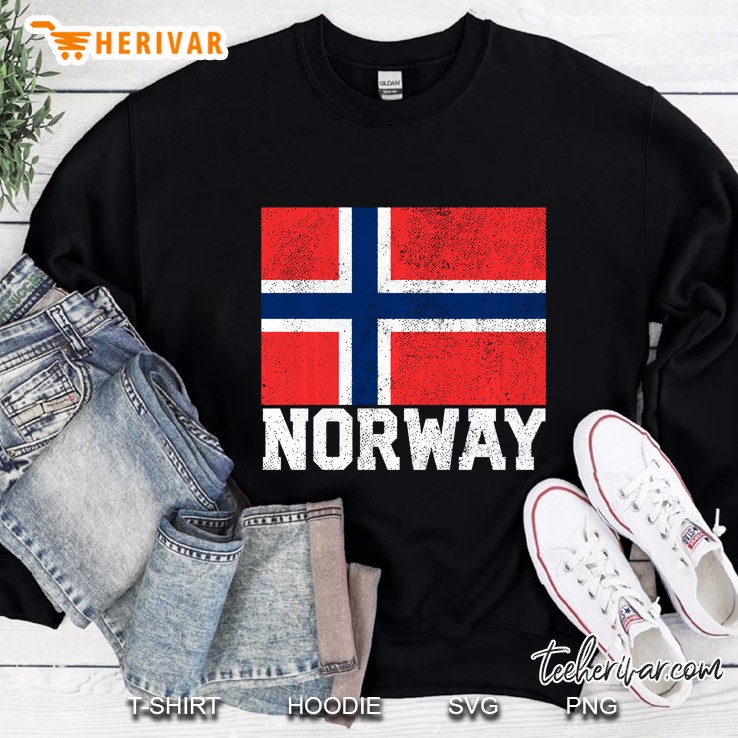 Norway Norwegian Flag National Pride Roots Country Nation Pullover Sweatshirt