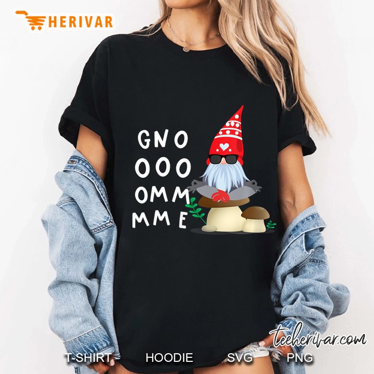 Womens Gnomes Yoga Meditation Shirt Om Namaste Zen Yogi Clothes V-Neck Ladies Tee