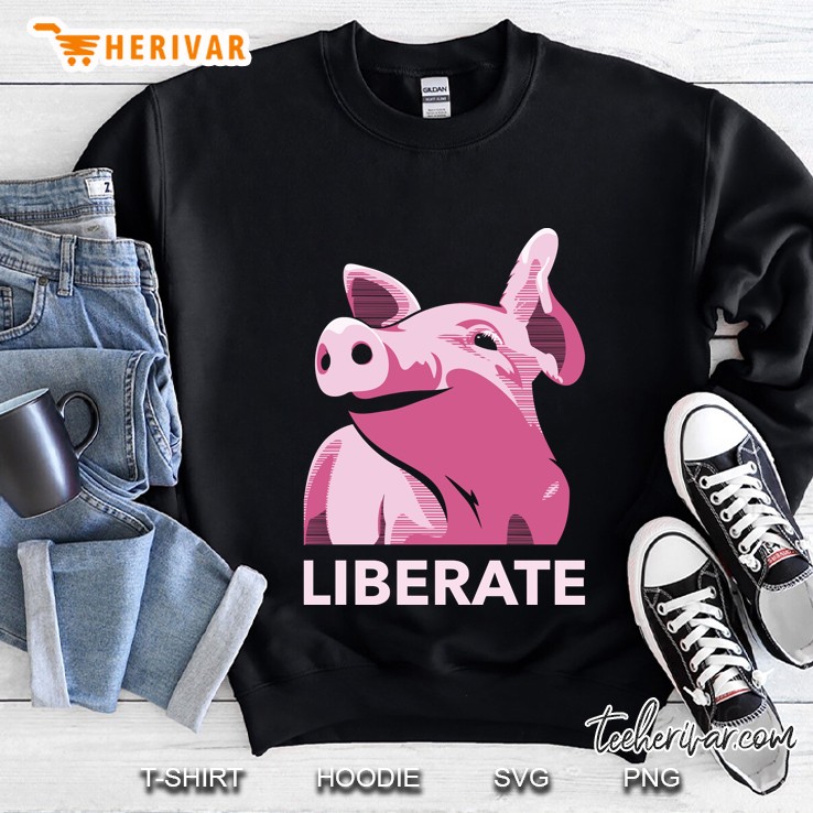 Liberate (Pig, No Background, Electric Pink) Sweatshirt