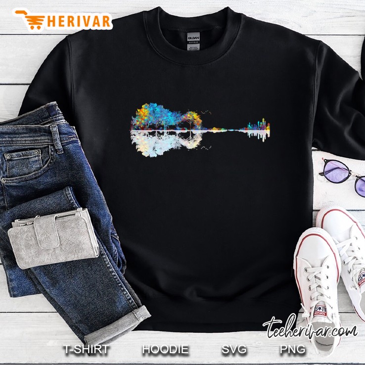 Nature Guitar - Colorful Watercolor Sweatshirt