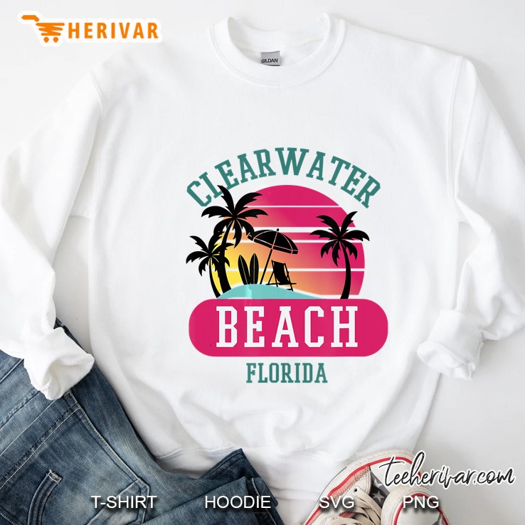 Retro Cool Clearwater Beach Original Florida Beaches Sweatshirt