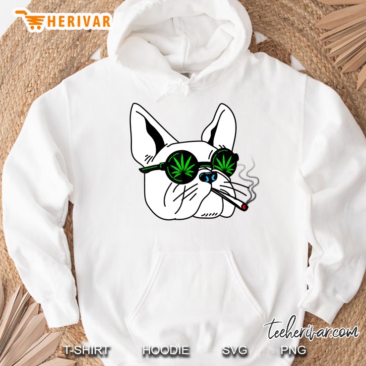 Dog Sunglasses Smoking 420 Cool Gift Weed Cannabis Marijuana Hoodie