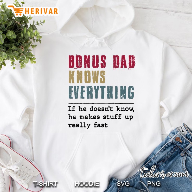 Retro Vintage Bonus Dad Knows Everything Matching Family Mugs