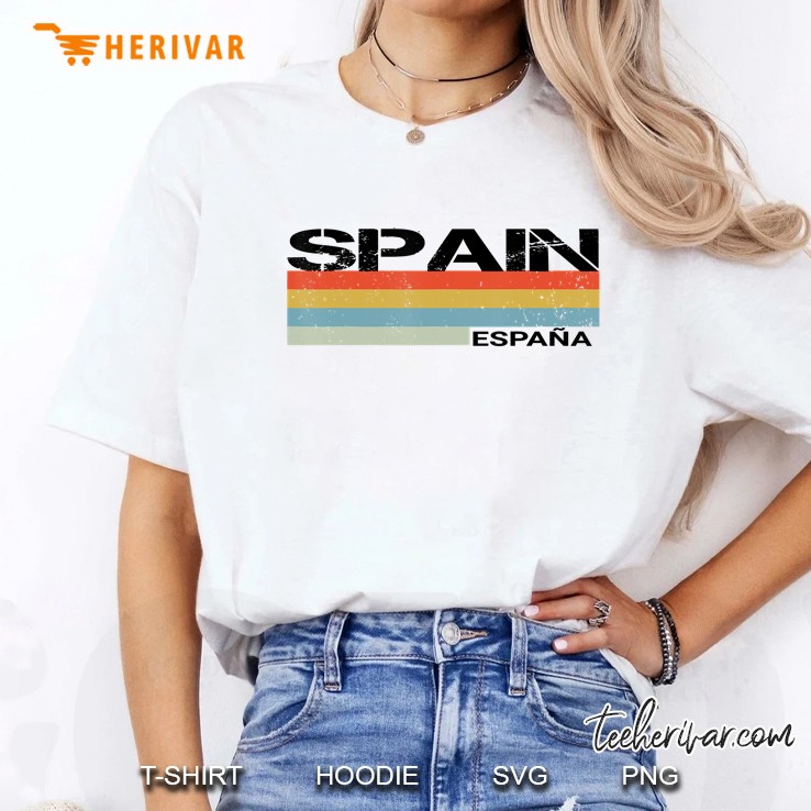 Spain & Spanish Language Espana Retro Vintage Stripes Ladies Tee