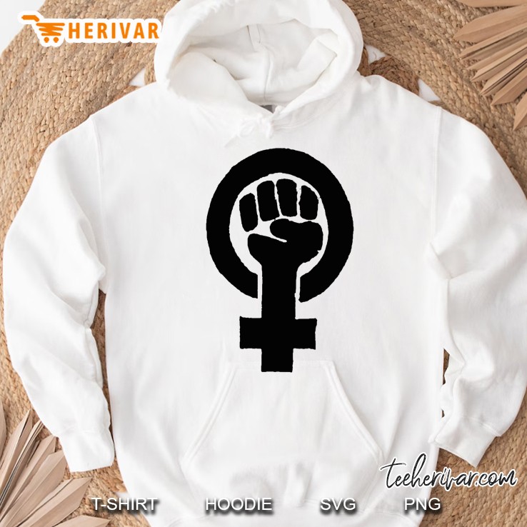 Black Woman Power Fist Fitted Hoodie
