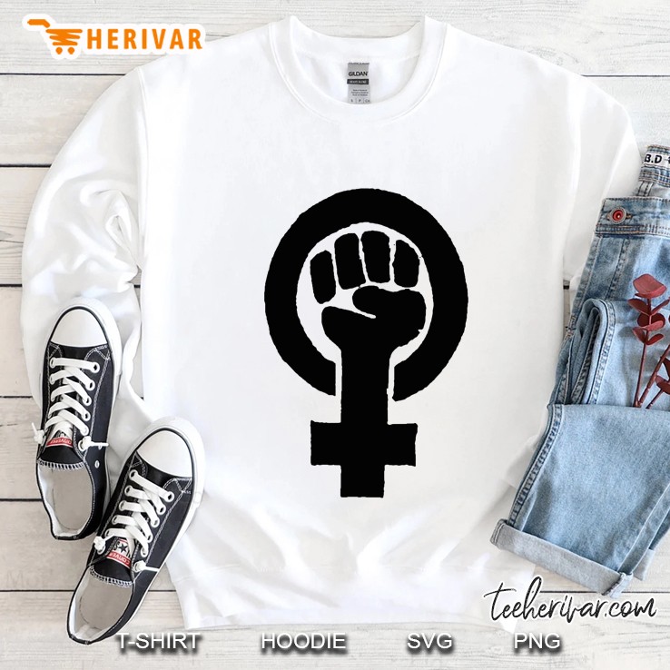Black Woman Power Fist Fitted Sweatshirt