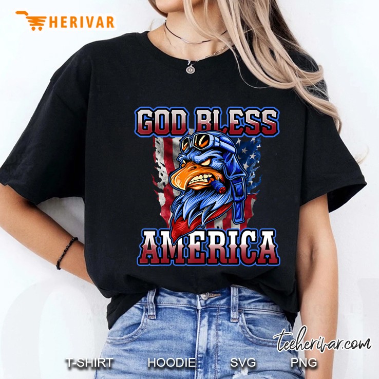 4Th Of July Patriotic Eagle God Bless America Independence Ladies Tee