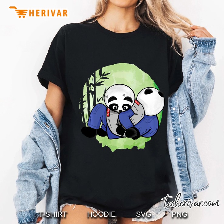 Bjj Master Pandas Roll In Bamboo Forest - Kimura Submission Pullover Ladies Tee