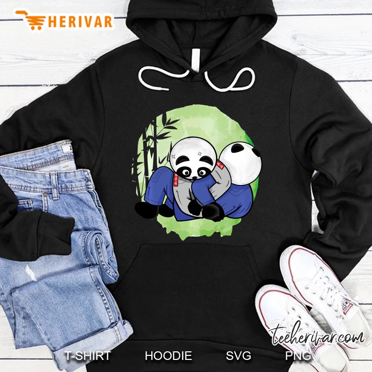 Bjj Master Pandas Roll In Bamboo Forest - Kimura Submission Pullover Hoodie