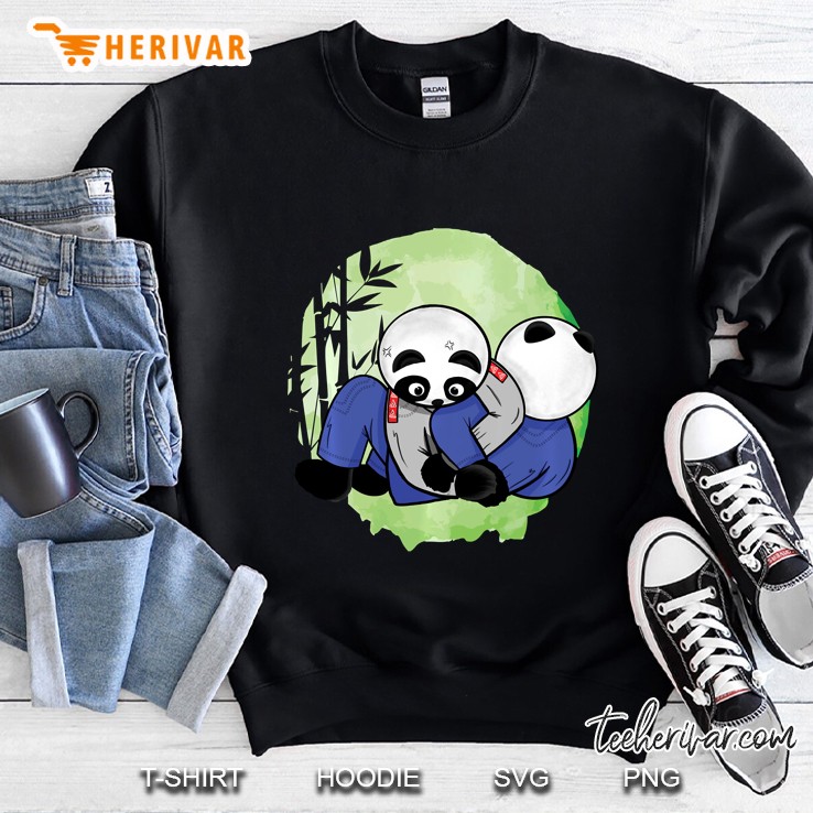 Bjj Master Pandas Roll In Bamboo Forest - Kimura Submission Pullover Sweatshirt