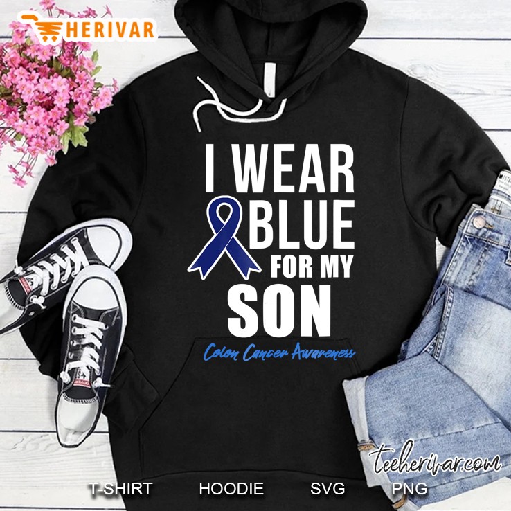 Colon Cancer Shirt I Wear Blue For My Son For Women Men Hoodie