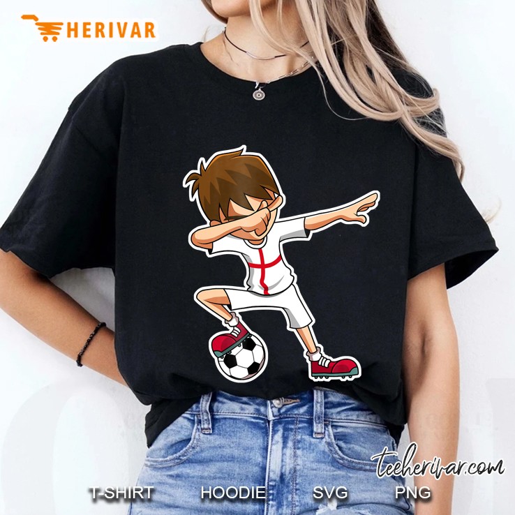 Dabbing Soccer Boy England Shirt, English Flag Jersey Hoodie