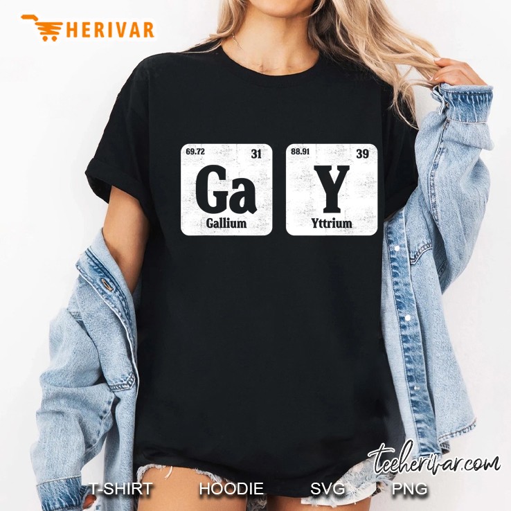 Gay Periodic Table Element Lgbt Equality Pride Rainbow Ladies Tee