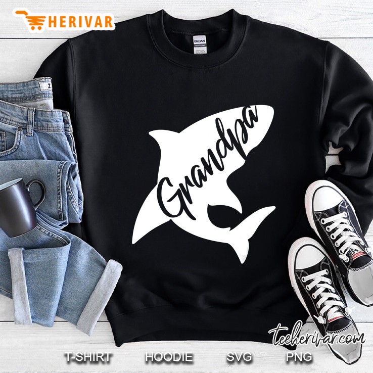 Grandpa Shark Matching Family Shirts Shark Mugs