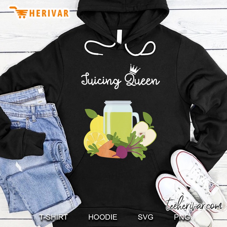 Juicing Queen Green Juice Vegetarian Vegan Gift Hoodie