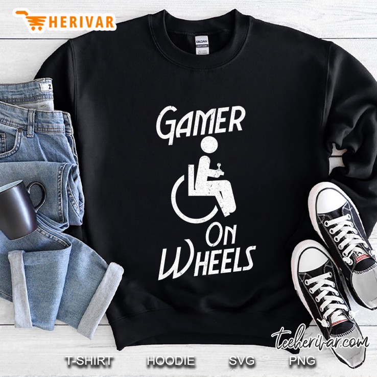 Mens Funny Wheelchair Shirt Disability Tshirt Gamer On Wheels Mugs