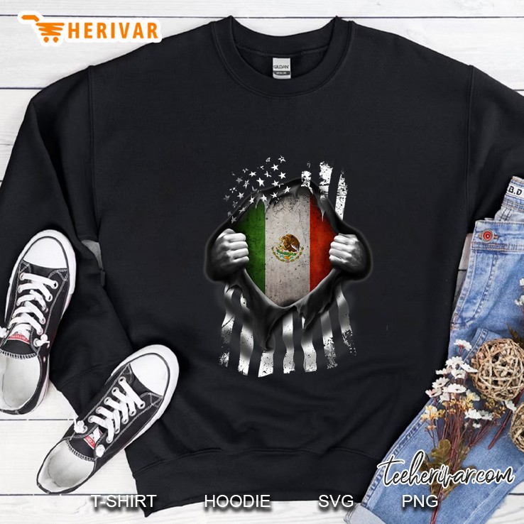 Mexican American Flag . Mexico National Flag Shirt Sweatshirt