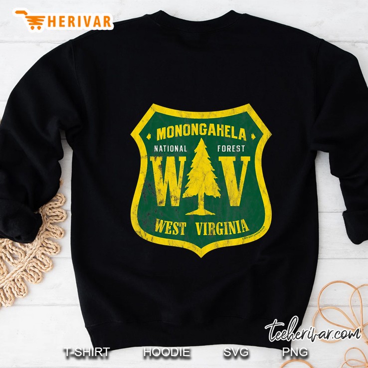 Monongahela National Forest West Virginia Shield Retro Look Sweatshirt