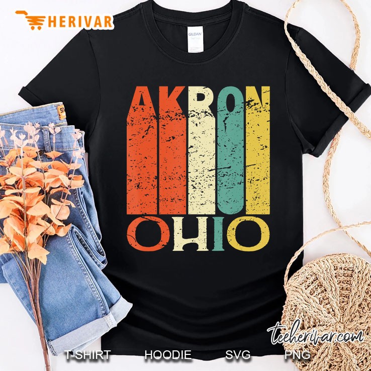 Retro Akron Residents State Ohio Shirt