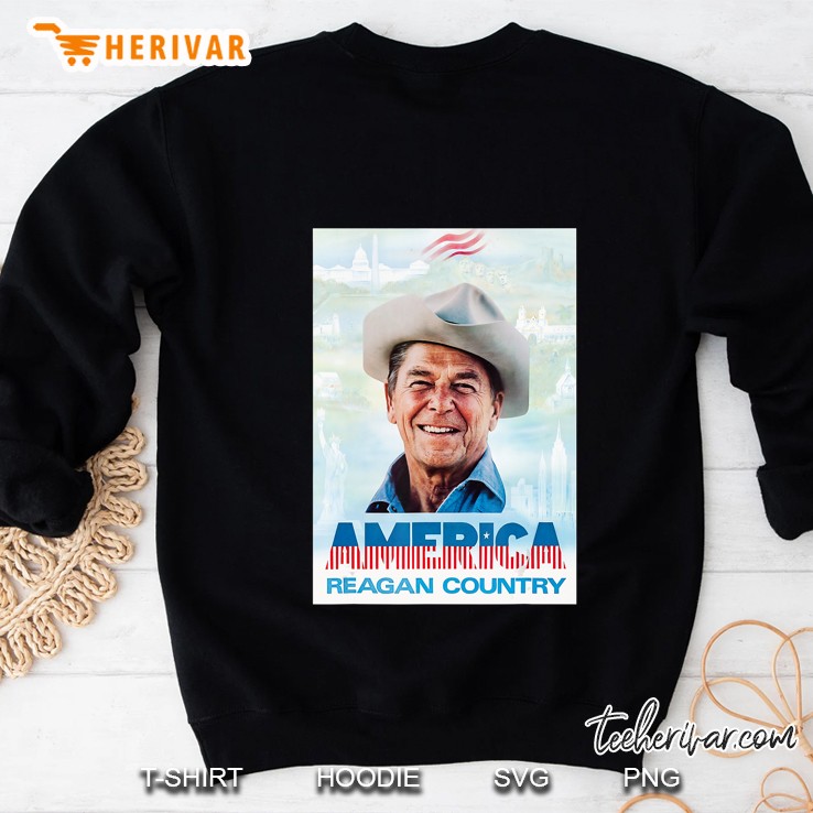 Retro Political Poster 80S Ronald Reagan Country Patriotic Sweatshirt