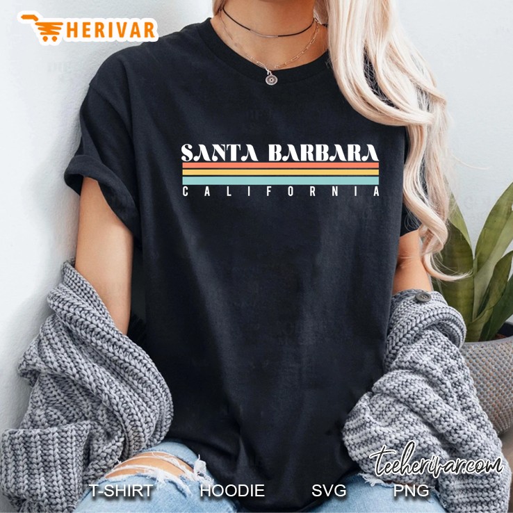 Retro Santa Barbara California Hoodie