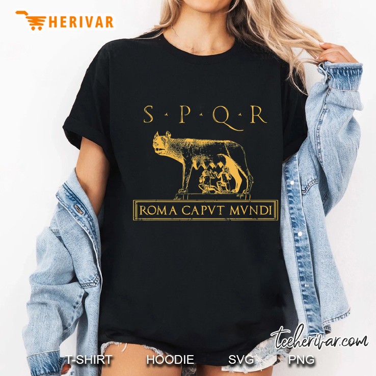 Spqr Roma Caput Mundi Ancient Rome Roman Empire Shirt Ladies Tee