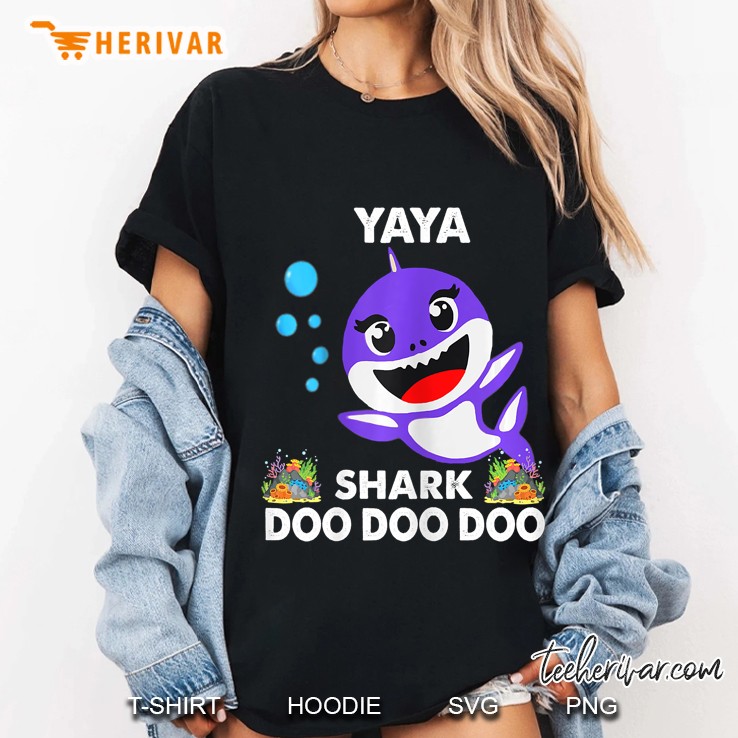 Womens Yaya Shark Doo Doo Doo Shirt Matching Family Shark Hoodie