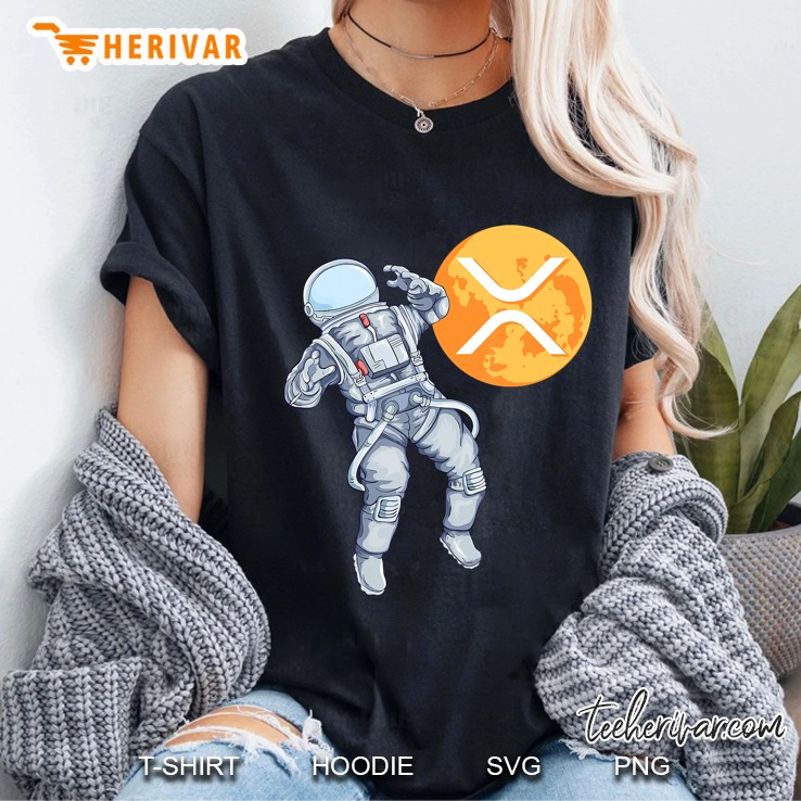 Xrp Ripple Astronaut To The Moon Cryptocurrency Crypto Coin Ladies Tee