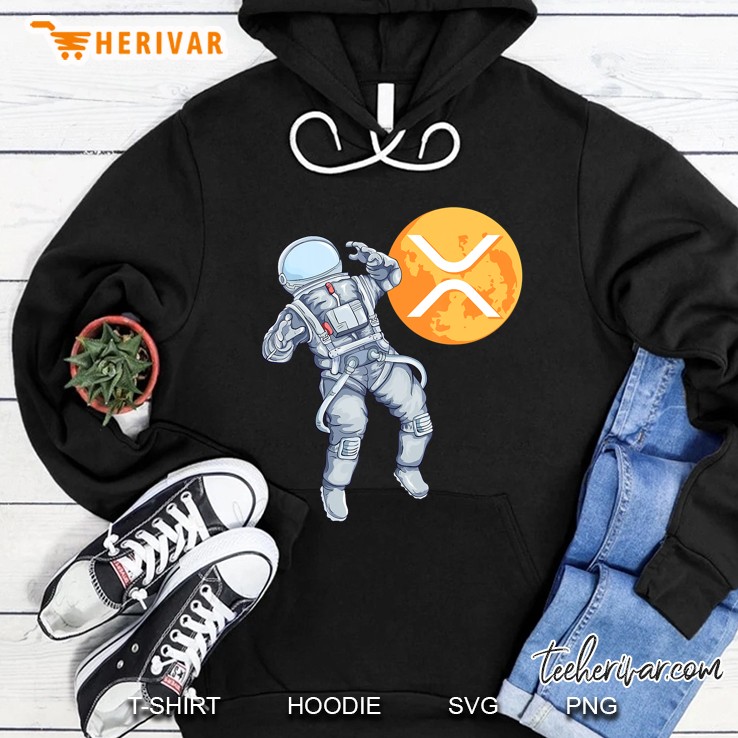 Xrp Ripple Astronaut To The Moon Cryptocurrency Crypto Coin Hoodie
