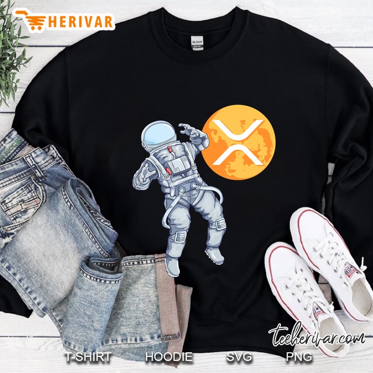 Xrp Ripple Astronaut To The Moon Cryptocurrency Crypto Coin Sweatshirt